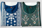 Women Ethnic Wear Rayon Embroidery Gala Kurti, Size -S, M, L, XL, XXL, 2XL, New Design & Fashionable Kurti, Pack of 2 (Combo of 2)