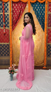 fancy net saree
