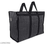 Large Big Heavy Duty Storage Organizer Reusable Canvas Shopper Bag with Strong Handles and Base with Covers Zip (62x32x58 CM) (Large)
