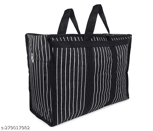 Large Big Heavy Duty Storage Organizer Reusable Canvas Shopper Bag with Strong Handles and Base with Covers Zip (62x32x58 CM) (Large)