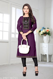 DESIGENER KURTI NEW COLLECTION COTTON BLEND STYLISH NEW TRENDY…