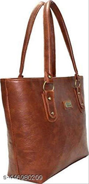 Trendy Women Brown Canvas & Leather Handbags
