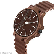 1534-brown strap analog watch for men and boys