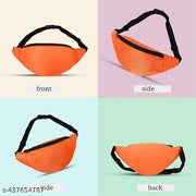 Welkin Adjustable Waist Bag - Travel Fanny Pack with Multiple Pockets for Men and Women - Lightweight, Durable, Perfect for Hiking, Running, and Everyday Use, (Orange).