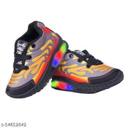 BUNNIES Baby Boys And Baby Girls LED Leight Indian Walking Shoes (1 Years To 13 Years )Black