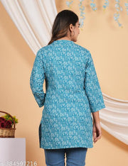 short kurti printed for women party wear
