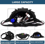 Waist Bag Pack Hip Belt Bumbag for Outdoor (BLACK)-AZ1