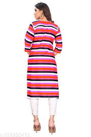 Women Printed Crepe Straight Kurti