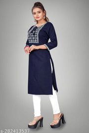 Womens embroidery and mirror work kurtis
