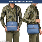 NFI essentials Small Unisex Sling Bag Cross Body Bag for Travelling, Business Messenger Bag Travelling Bag one Side shoulder Bag