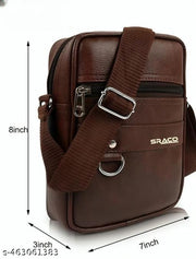 Messenger small sling bag for men women office use persnol casual with adjustable Strap