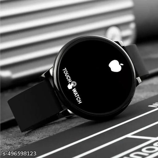 Black Colour Touch Sensor Green Led Light Digital Watch for Unisex Kids Girls n Boys,