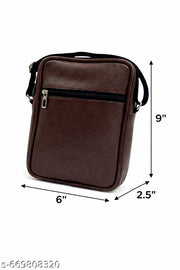 Crossbody Sling Bags || Stylish Shoulder Men & Women Cross Body Bag || Office Business Messenger Bag Water Resistant for Men and Women || (Pack of 1) || Brown Colour