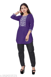 stylelist kurti with embroidered work