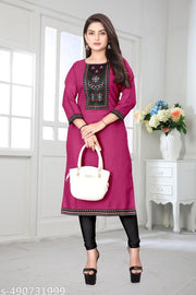 DESIGENER KURTI NEW COLLECTION COTTON BLEND STYLISH NEW TRENDY…