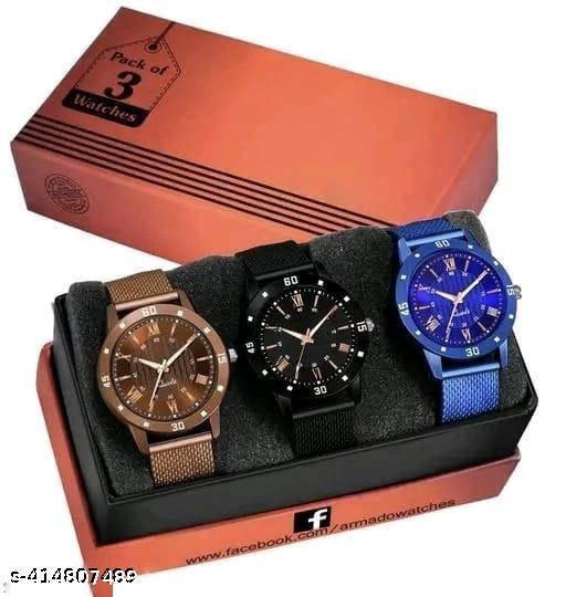New style designer combo of 3 watches analog watch for boys & mens