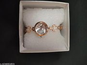 SJE Premium mini Analog watch for ladies stone design rose gold