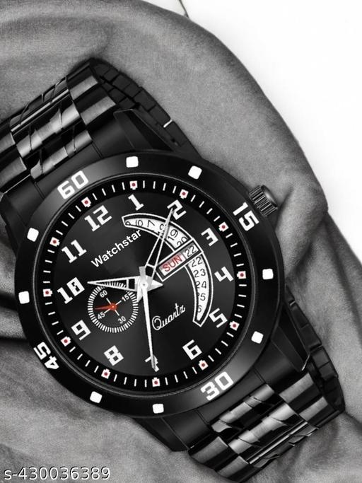Stainless Steel Strap Day Date Analog Watch For Men