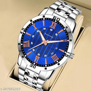 GR Men's Steel Chain RB Silver Men style Boys Hand Watch Gents 2023 Luxury Design Steel Chain New Model Analog Watch - For Men & Boy's