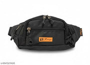 Premium Black Waist Bag for Men & Women | Stylish Fanny Pack for Travel & Gym