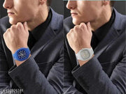 New Watch Combo Of Blue and Grey Square Dial with Strap Watch