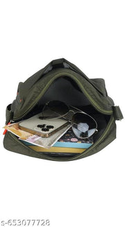 Green unisex sling bag crossbody shoulder bag with Adjustable strap Durable for Travel Office Daily use