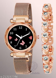 Luxury Mesh  Magnet Buckle Starry sky Quartz Watches For girls.