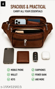 Men’s Premium Multi-Pocket Waist Bag | Crossbody Belt Bag | Travel & Daily Use