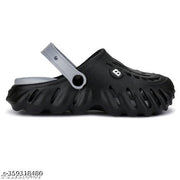 Earton Ligghtweight Stylish fashionable Flip Flops For Men (Black)