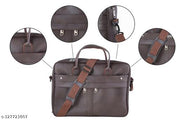 swastik voguish stylish lether mens brown messanger  bag