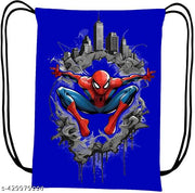 Printed Dori Bag Drawstring Backpack Small Bag Gym Bag tution bag Gift Bag for Everyday Use