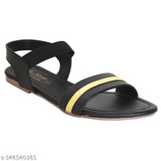 Hike Haven Women Black Flats Sandal