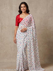 Lightweight Printed Georgette Silk Saree For Womens wear