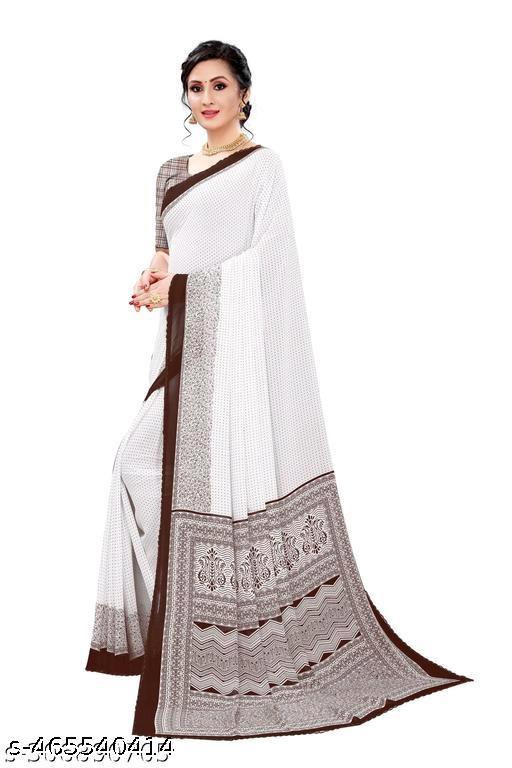 pure Georgette Bollywood style daily use printed saree