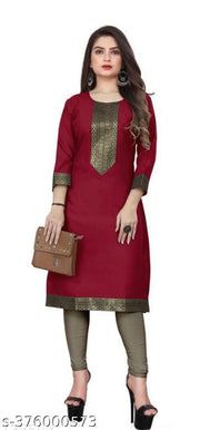 Stylelist Lace Border straight kurti for women and girls