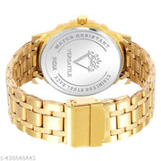 Golden Day & Date Men's Watch - Premium Style and Precision
