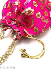 Women Potli Bags,  Designer Potly Hand Embroidered Party Wear festive Potli Bags for wedding