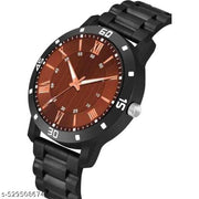 Yolako Men  Watch Brown Roman dial Bumpper Pu Belt Men and Boy Watch