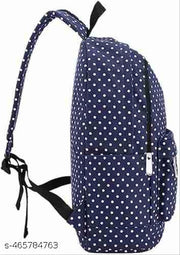 Lightweight Casual Daypack Canvas Polka Dot Backpack 14-15 Laptop Pc School Bag for Teenage Girls