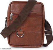 Trendy/Daily use/Classic College/Office BROWN Leather Sling Bag For Girls/Women/Boys/Mens