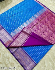 Banarasi Rimjhim Satin All Over Buti Saree