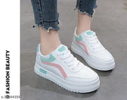 Wogdan Women's White Stylish Casual Sneakers Shoes For Girl And Women