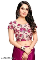ORGINAL SATIN SILK SAREE WITH DIGITAL PRINT BLOUSE