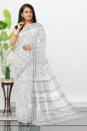 Tant Pure Cotton Old Women special Inch pink Saree