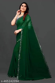 NEW FENCY GEORGETTE CUT WORK SAREE