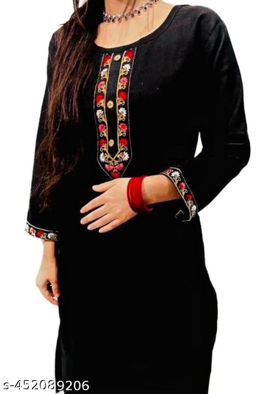 Woolen embroidery kurti