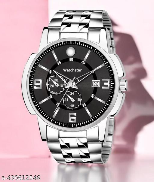 Stainless Steel Formal Casual Analog Date Function Watch For Boys and Mens]