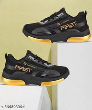 Unisex Kids Black Stylish & Trendy Comfortable Sports Running Shoes For Boys & Girls