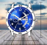 Blue dial day and date function working analog sports watch for mens and boys(metal belt day and date watch for mens)
