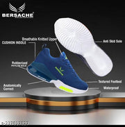 Bersache Lightweight Sports Shoes with High Quality Sole | Comfortable Outdoor, Casual, walking, Gym, Training, Trekking and Hiking Blue Shoes for Men